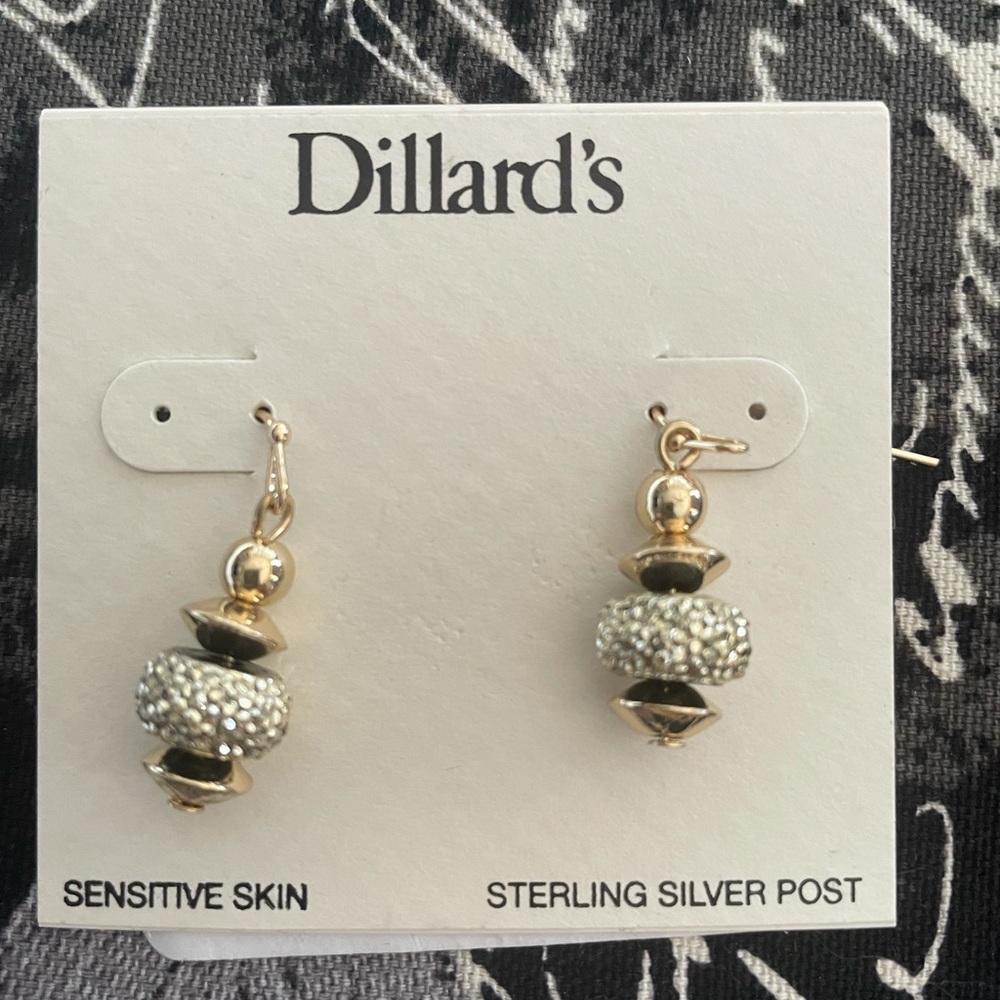Gold with Crystals Earrings